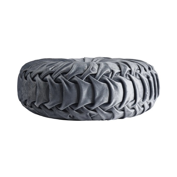 NEW Pleated Round VELVET Throw Pillow Chair Sofa Living Room Home Decor U CHOOSE - Picture 15 of 15